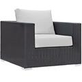 East End Imports Sojourn Outdoor Patio Armchair- Espresso WhiteEspresso White EEI-1906-EXP-WHI